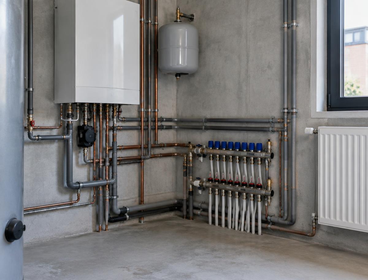 Technische installatie voor centrale verwarming